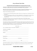 Instructions For Filing Requirement For Your Withholding Account - City Of Brook Park Ohio