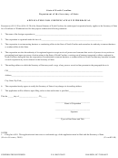 Form Bn-08 - Application For Certificate Of Withdrawal