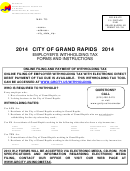 Employer's Withholding Tax Forms And Instructions - Grand Rapids City Income Tax - 2014