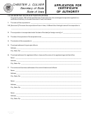 Form 635_0110a - Application For Certificate Of Authority