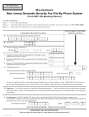 Worksheet For Form Dsf-100 Quarterly Return New Jersey Domestic Security Fee File By Phone System