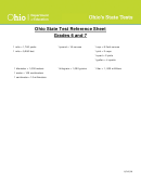 Ohio State Test Reference Sheet Grades 6 And 7
