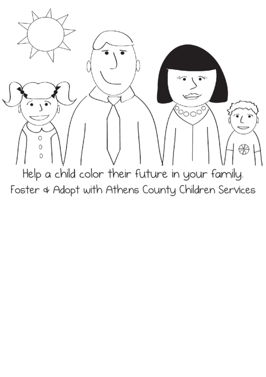 Family Coloring Sheet Printable pdf