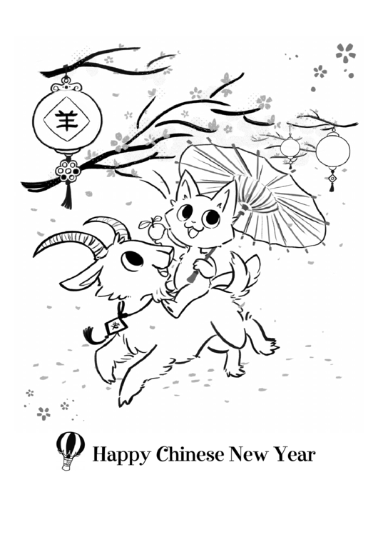 Chinese New Year Coloring Sheet Printable pdf