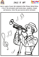 Jazz Musician Coloring Sheet Printable pdf