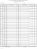 Form Ece-cc-10g - Child Care Attendance Sheet - West Virginia Department Of Health & Human Resources