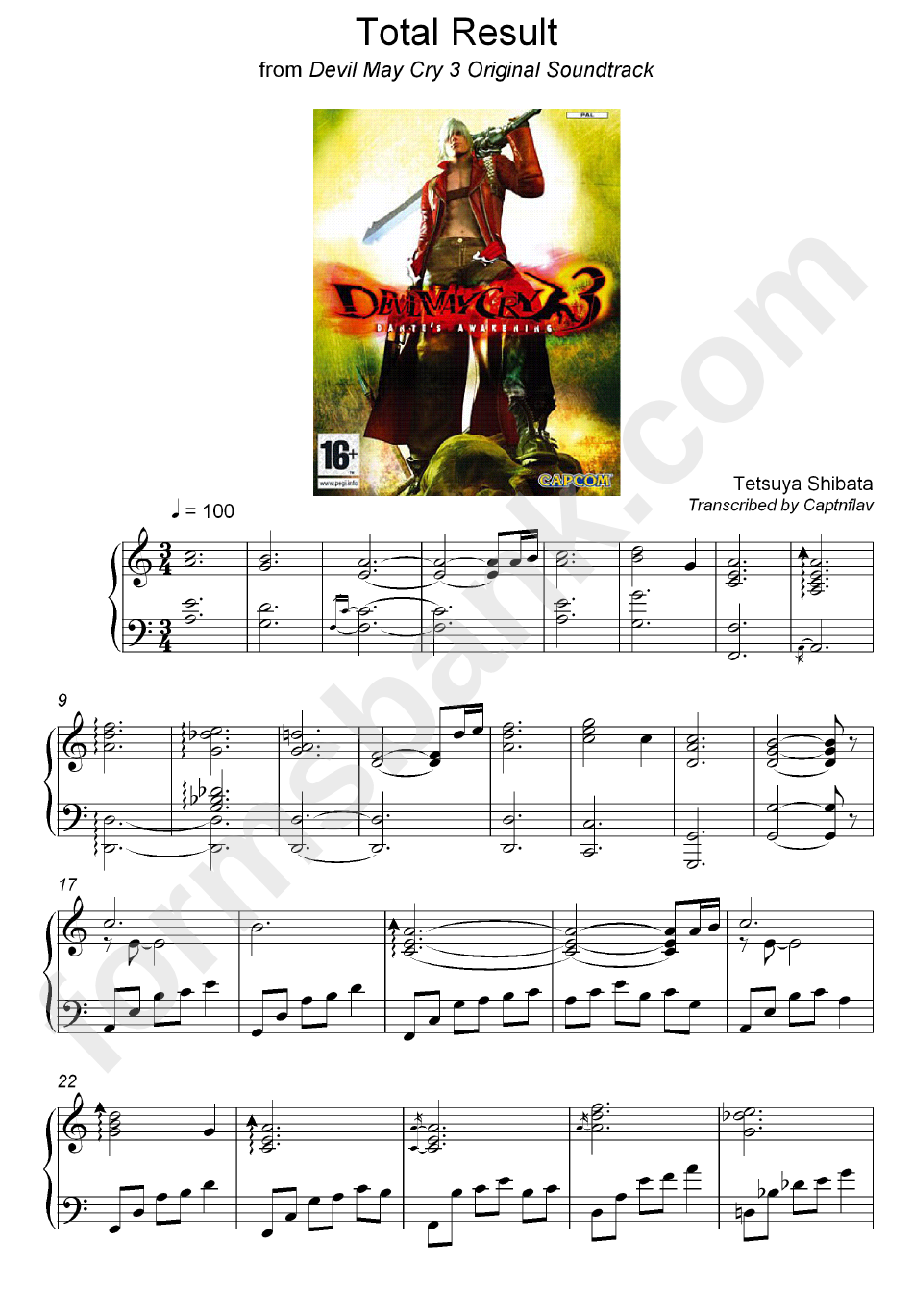 Total Result From Devil May Cry 3 Original Soundtrack Music Sheet