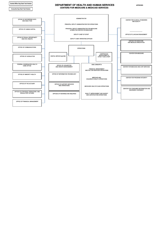 Centers For Medicare And Medicaid Services Organizational Chart Printable pdf