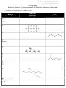 Chemistry Naming Organic Compounds Ws 1 (hydrocarbons) Worksheet