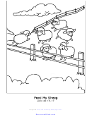 Feed My Sheep Coloring Sheet