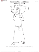 Parable Of The Lost Sheep Coloring Sheet