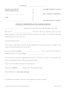 Affidavit For Prove-up Of Agreed Divorce