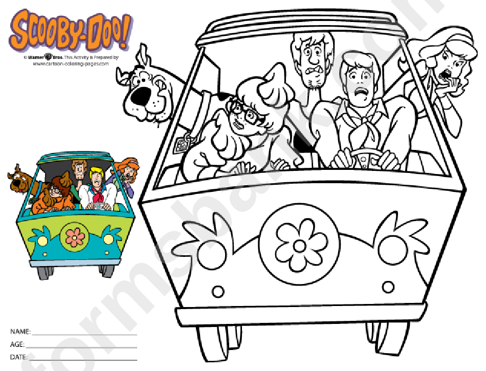 Scooby Doo Coloring Sheet