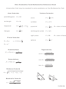 Ohio Graduation Tests Mathematics Reference Sheet