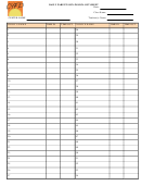 Parent Sign-in/sign-out Sheet Template