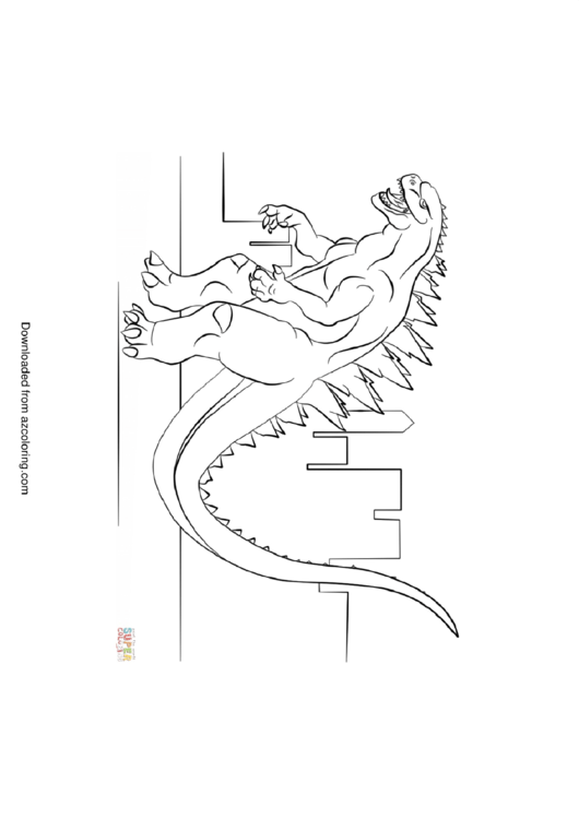 Godzilla Coloring Sheet Printable pdf