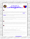 Beginner Solution To The Rubik's Cube Cheat Sheet