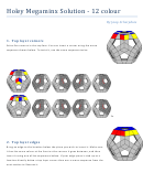 Holey Megaminx Solution - 12 Color Cheat Sheet Printable pdf
