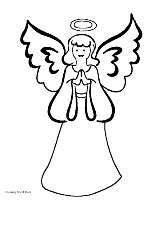 Angel Coloring Sheet Printable pdf
