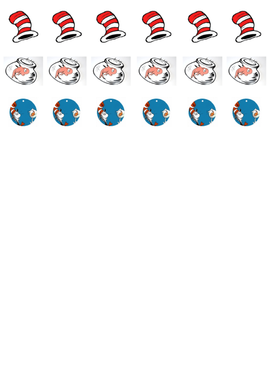 Cat In The Hat Toppers Template