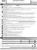 Fillable Form 8379 - Injured Spouse Allocation Printable pdf