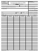 Fillable Form 2333-X - Supplemental Order For Spec Printable pdf