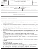 Fillable Form 8804-C - Certificate Of Partner-Level Items To Reduce Section 1446 Withholding Printable pdf