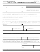 Form Ssa-721 - Statement Of Death By Funeral Director