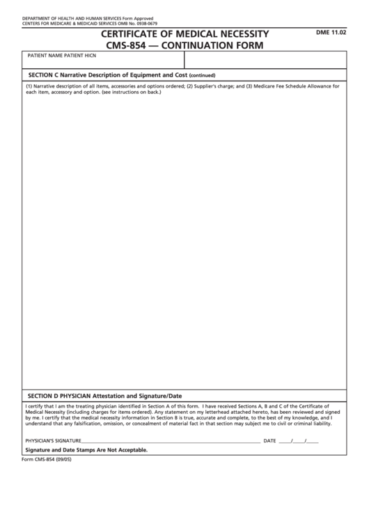 Fillable Certificate Of Medical Necessity Form Printable Pdf Download 7014