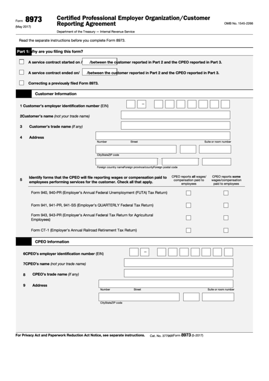 Certified Professional Employer Organization Customer Reporting Agreement Printable pdf