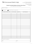 Biennial Controlled Substance Inventory Record Form