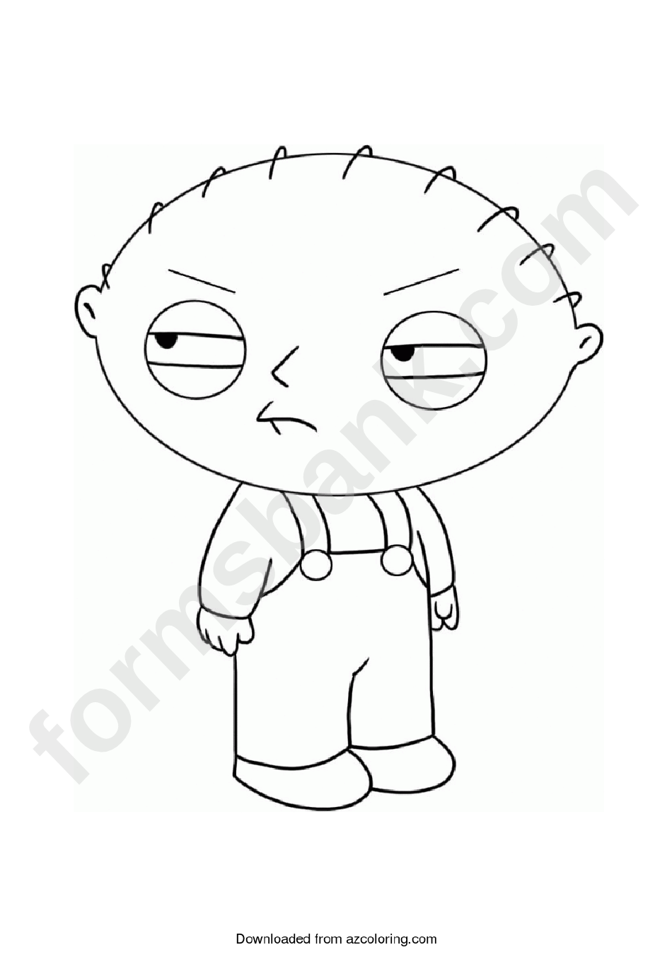 Stewie Griffin Coloring Sheet