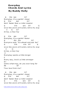 Everyday By Buddy Holly - Chords And Lyrics