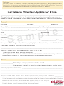 Confidential Volunteer Application Form Sample