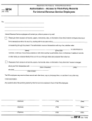 Form 6014 - Authorization - Access To Third-party Records For Internal Revenue Service Employees