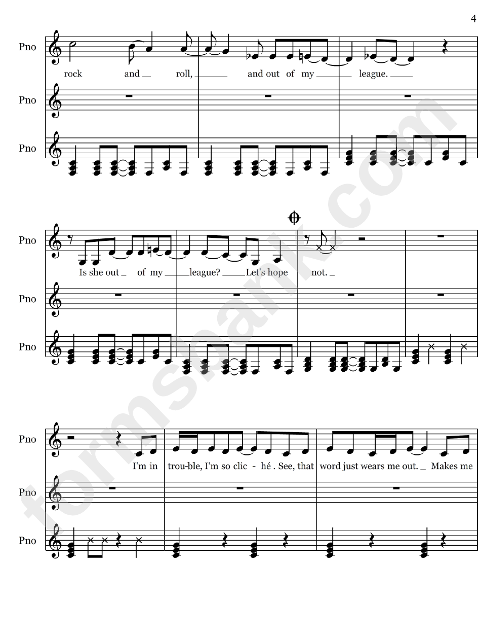 Trouble By Nevershoutnever - Music Sheet