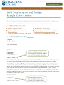 Web Development And Design Sample Cover Letters