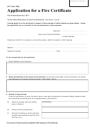 Form Fp 1 - Application For A Fire Certificate