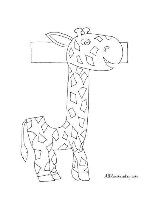 Giraffe Coloring Sheet Printable pdf