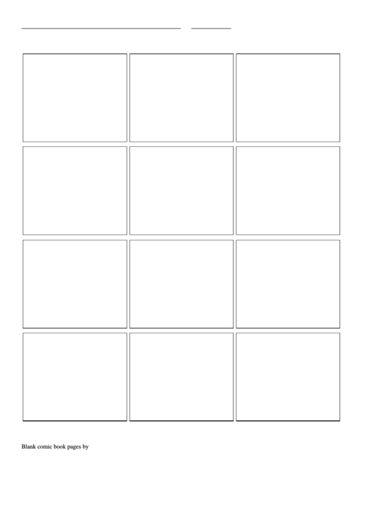 Blank Comic Book Pages Printable pdf