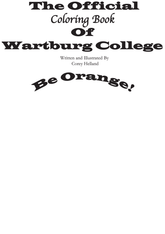 Wartburg College Coloring Book Printable pdf