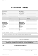 Form 12 - Warrant Of Fitness Printable pdf