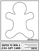 Sweepstakes Gingerbread Man Coloring Sheet