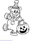 Halloween Bear Coloring Sheet
