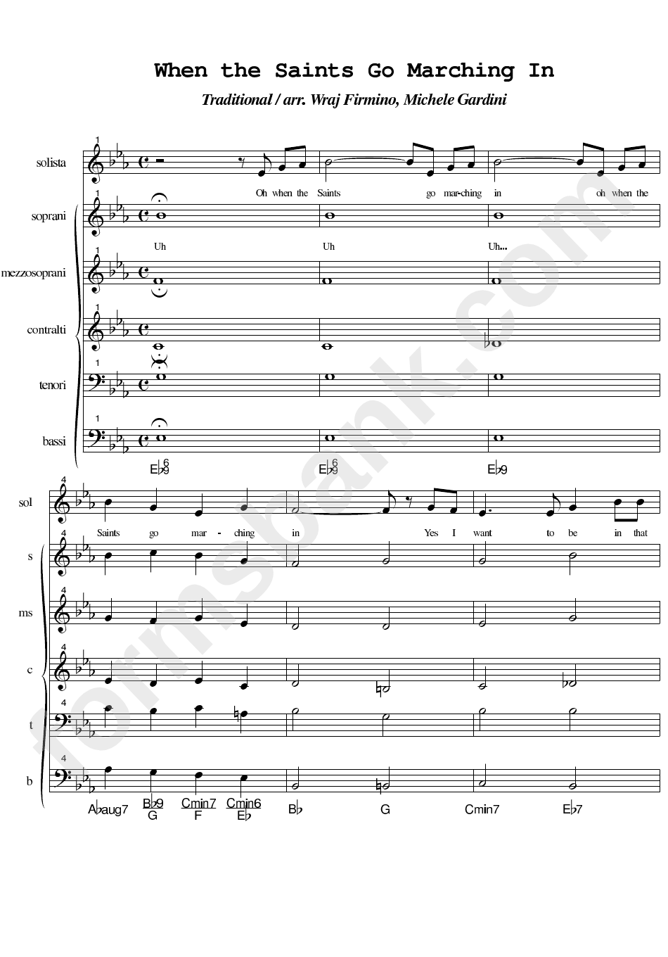 Traditional - When The Saints Go Marching In Sheet Music