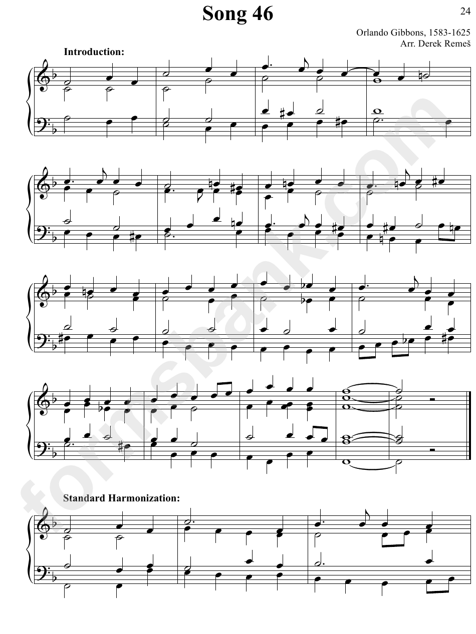 Derek Remes - Twenty-Five Free Hymn Harmonizations For Organ Sheet Music