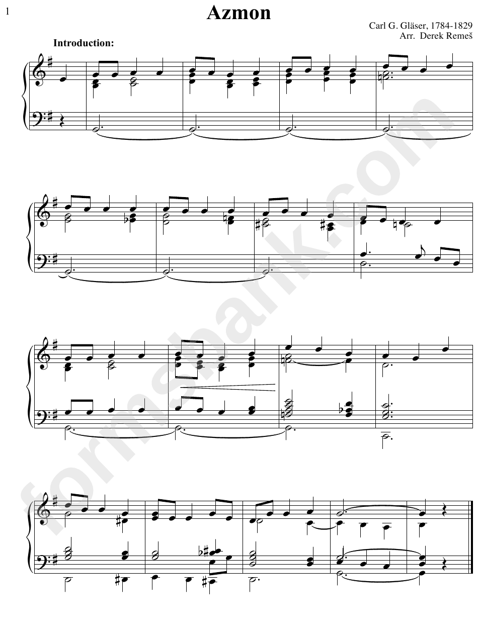 Derek Remes - Twenty-Five Free Hymn Harmonizations For Organ Sheet Music