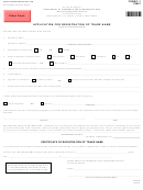 Form T-1 - Application For Registration Of Trade Name - 2001
