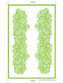Abstract Shapes Green Bookmark Template
