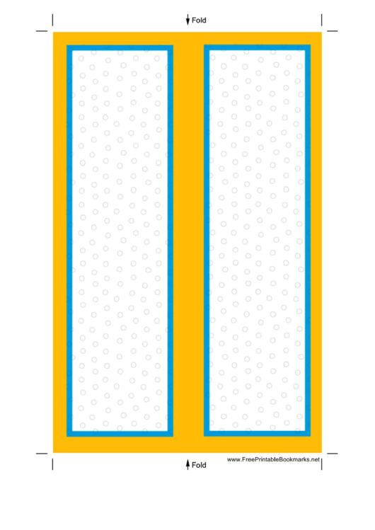 Blue Yellow Border Bookmark Template Printable pdf